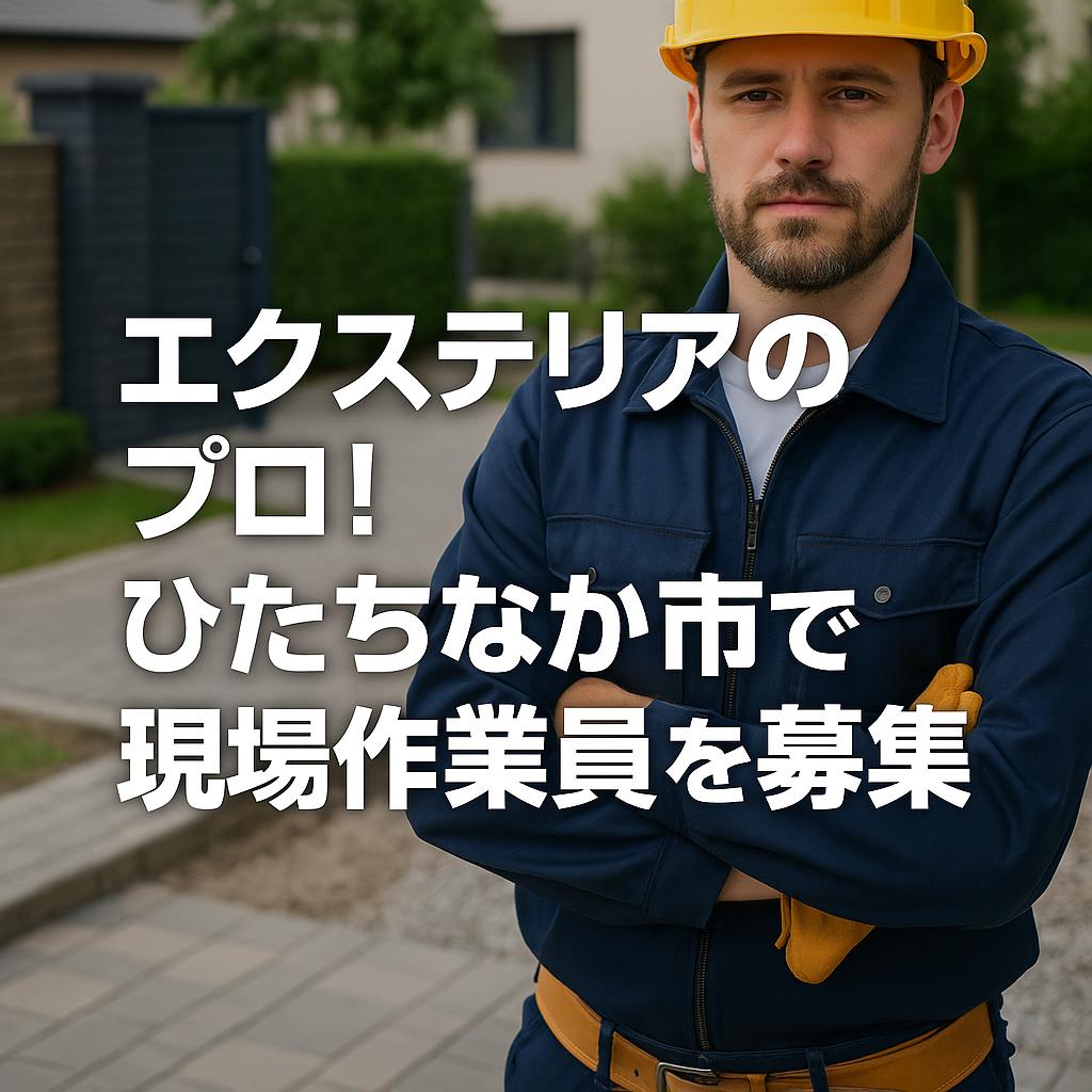 エクステリアのプロ！ひたちなか市で現場作業員を募集